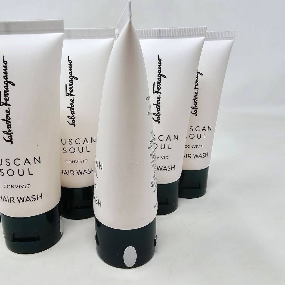 SALVATORE FERRAGAMO TUSCAN SOUL CONVIVIO SHAMPOO HAIR WASH SET OF 9 X 1.69 OZ - Picture 3 of 6